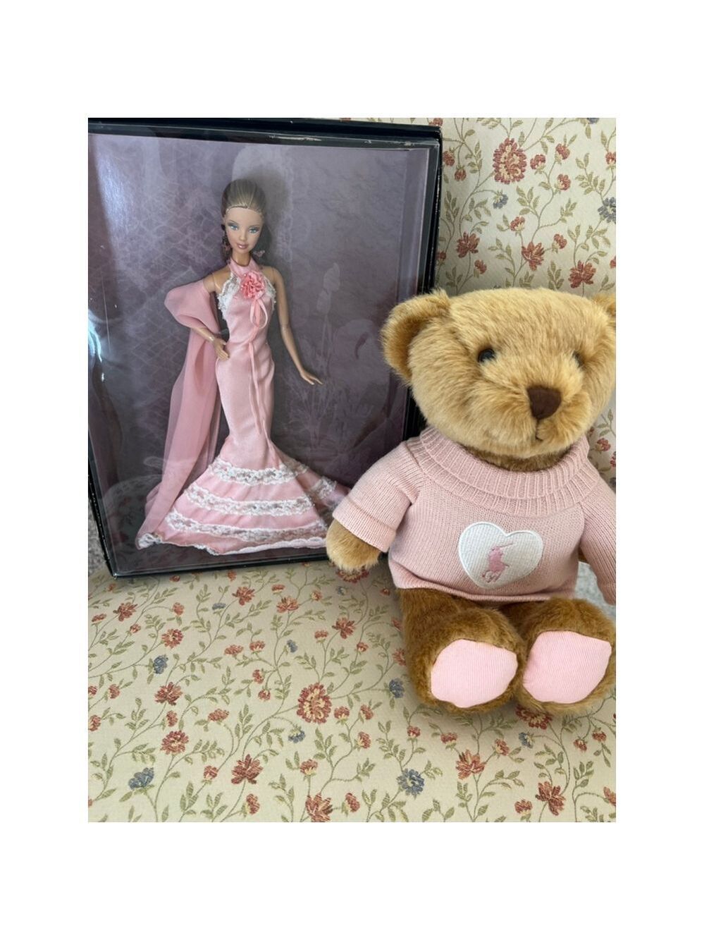 Ralph Lauren Pink Pony Teddy Bear with Pink Sweater